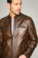 Maxim Men's Leather Jacket | Derimod