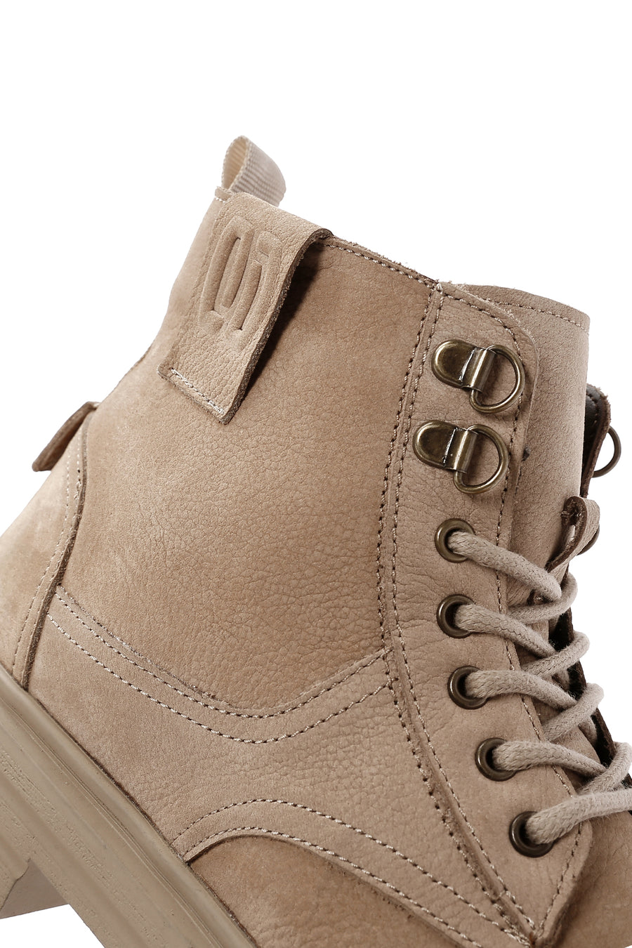 Men's Beige Casual Nubuck Leather Boots