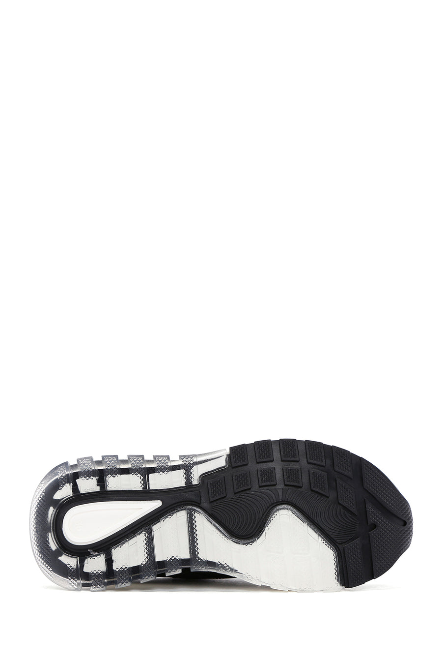Kadın Siyah Bağcıklı Kalın Tabanlı Spor Sneaker