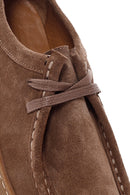 Women's Tan Suede Leather Masculine Shoes | Derimod