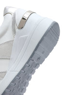 Kadın Beyaz Dolgu Topuklu Yandan Fermuarlı Deri Sneaker | Derimod