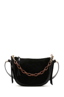 Women's Black Suede Shoulder Bag | Derimod