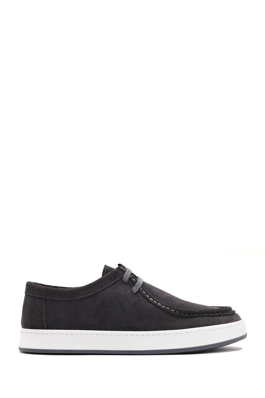 Men's Gray Lace-up Suede Leather Casual Shoes 25SFD631110 | Derimod