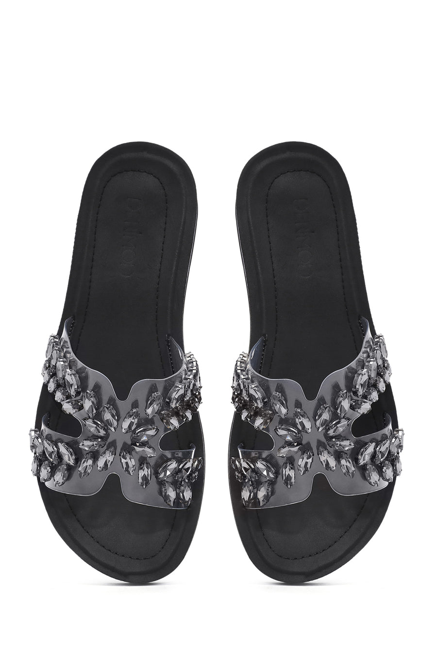 Women's Black Stone Slippers
