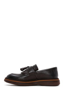 Men's Brown Leather Tasseled Loafer | Derimod