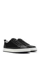 Men's Black Lace-up Leather Sneaker | Derimod