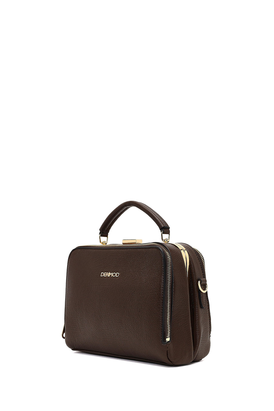 Woman Brown Long-Strap Shoulder Bag