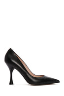 Women's Black Heeled Leather Stiletto | Derimod