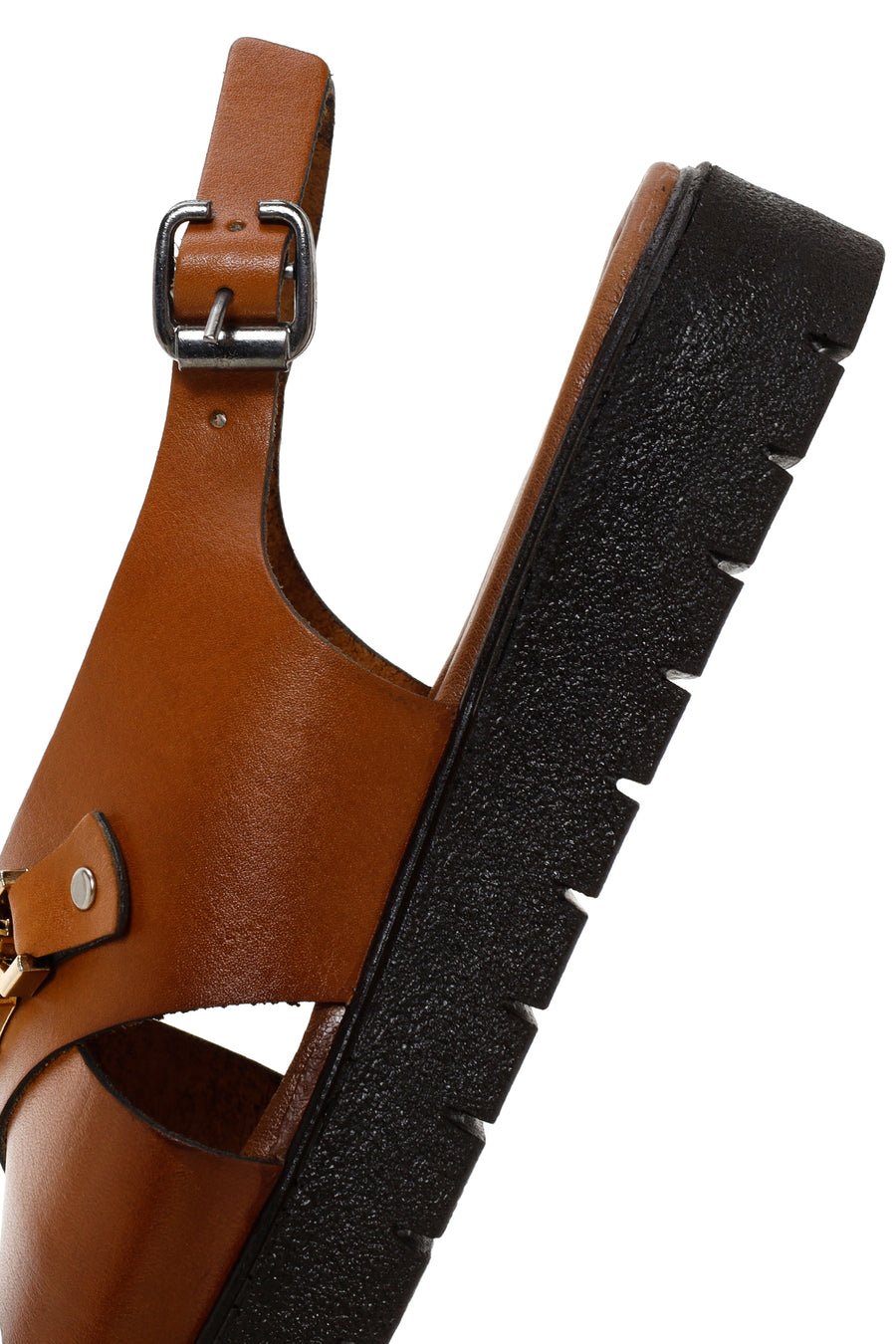 Women's Tan Ankle Strap Leather Sandals