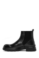 Men's Black Leather Casual Chelsea Boots | Derimod