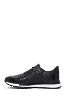 Men's Black Leather Sneaker | Derimod