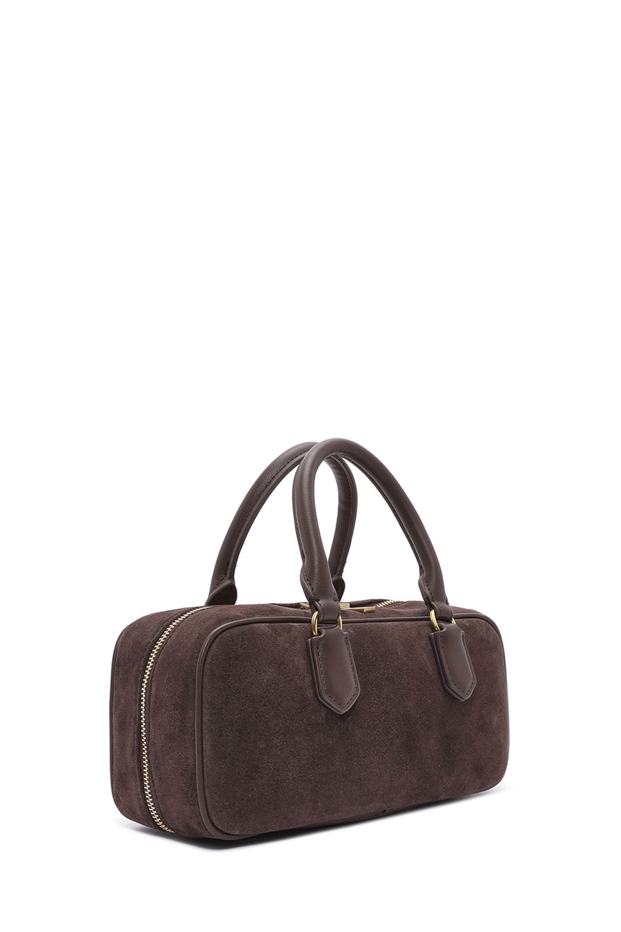 Women's Brown Long Strap Suede Leather Handbag