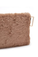 Women's Camel Plush Portfolio Bag | Derimod