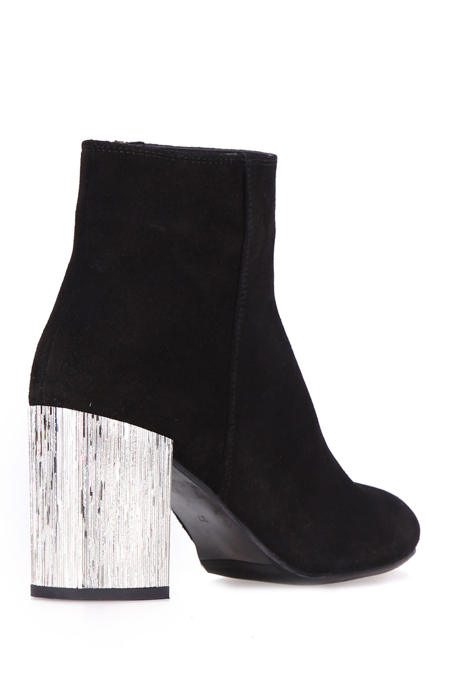 Silver Heeled Women's Suede Boots