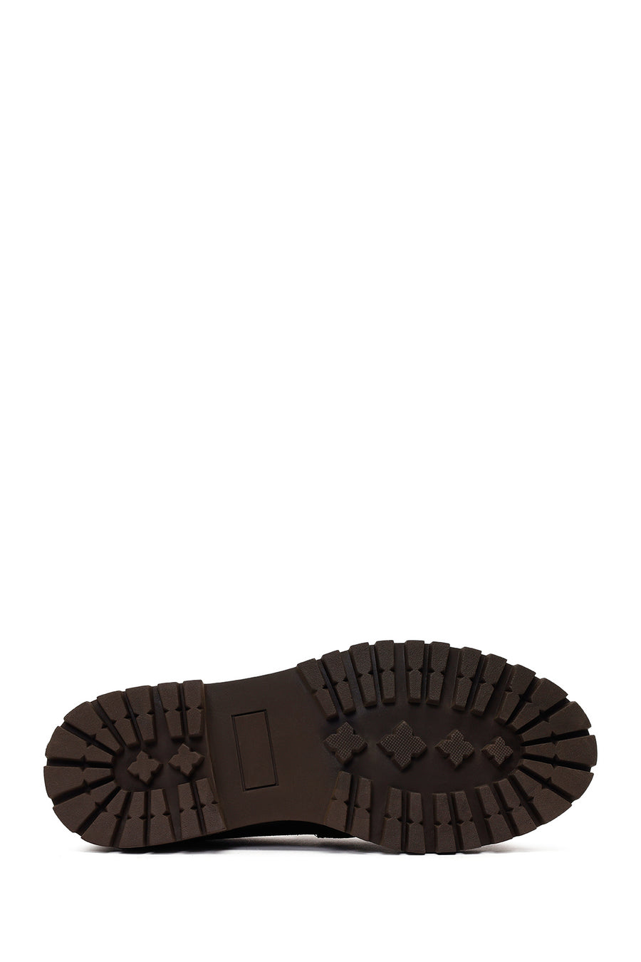Kadın Kahverengi Kalın Tabanlı Süet Deri Maskülen Loafer