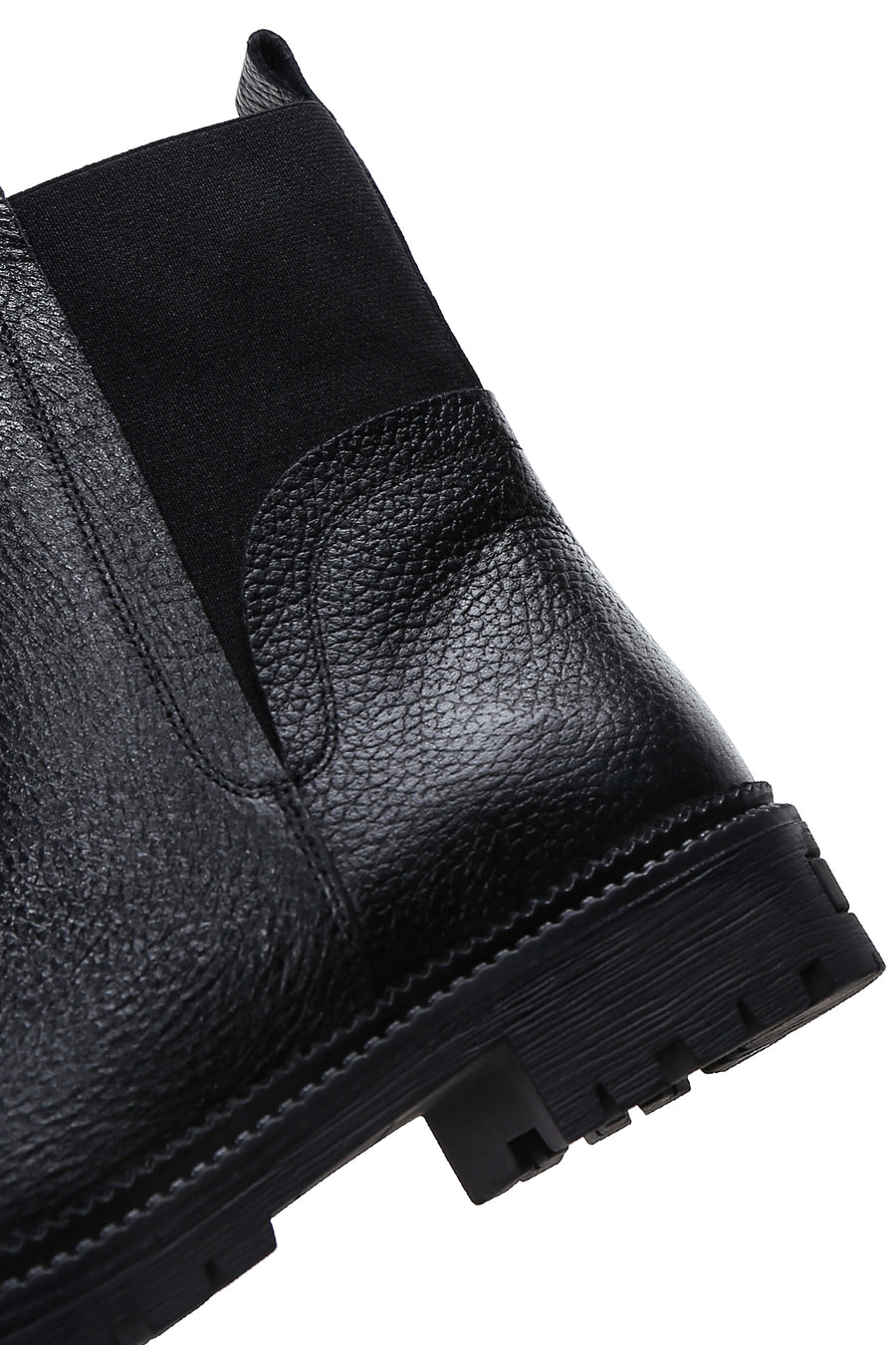 Women's Black Leather Chelsea Boots