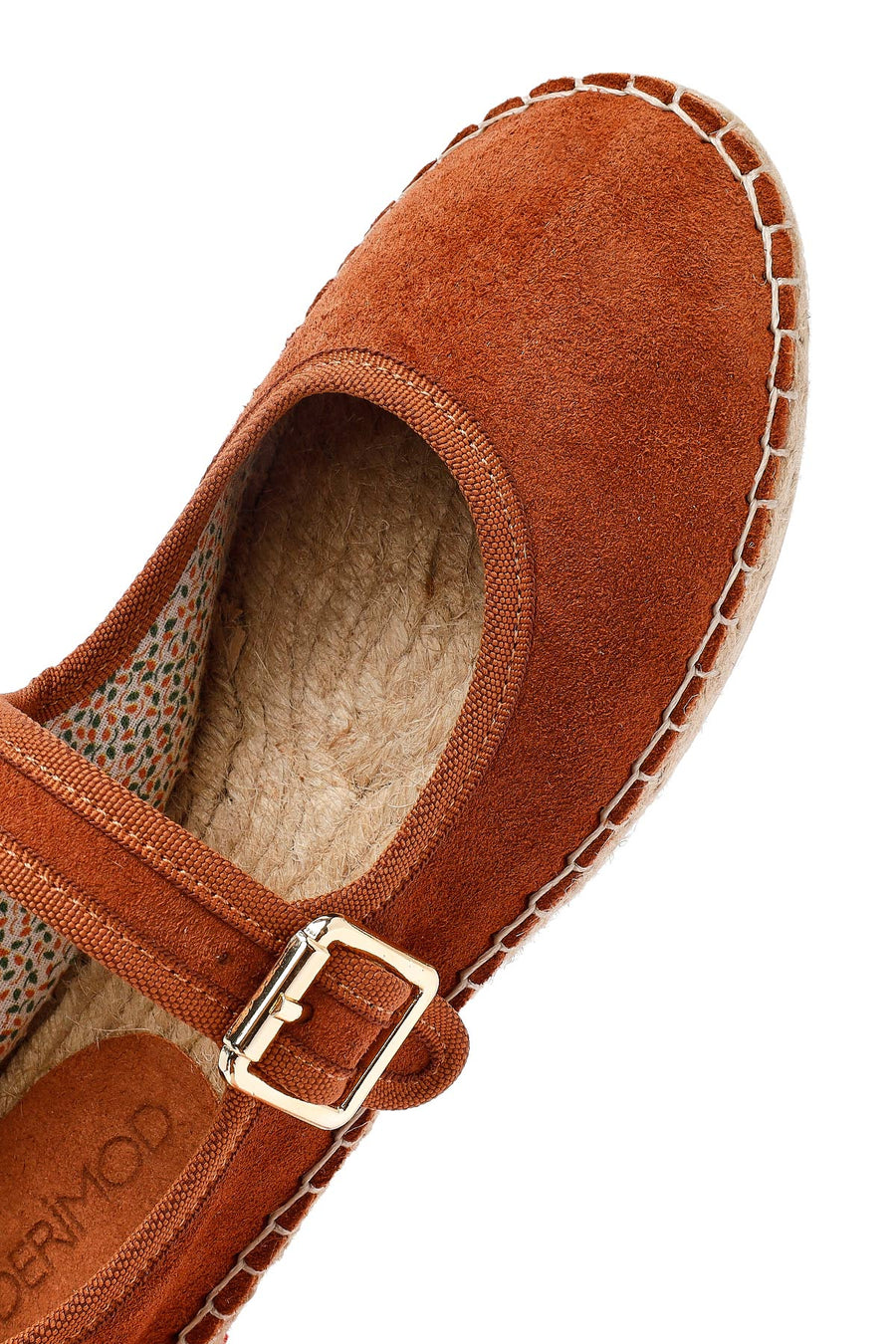Women's Orange Strappy Suede Espadrilles