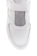 Women's White Leather Wedge Heel Sneaker | Derimod