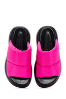 Women's Pink Thick Soled Slippers | Derimod