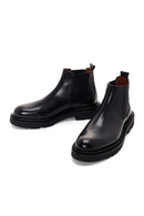 Men's Black Chelsea Leather Boots | Derimod