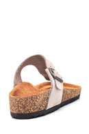 Women's Leather Nubuck Slippers | Derimod