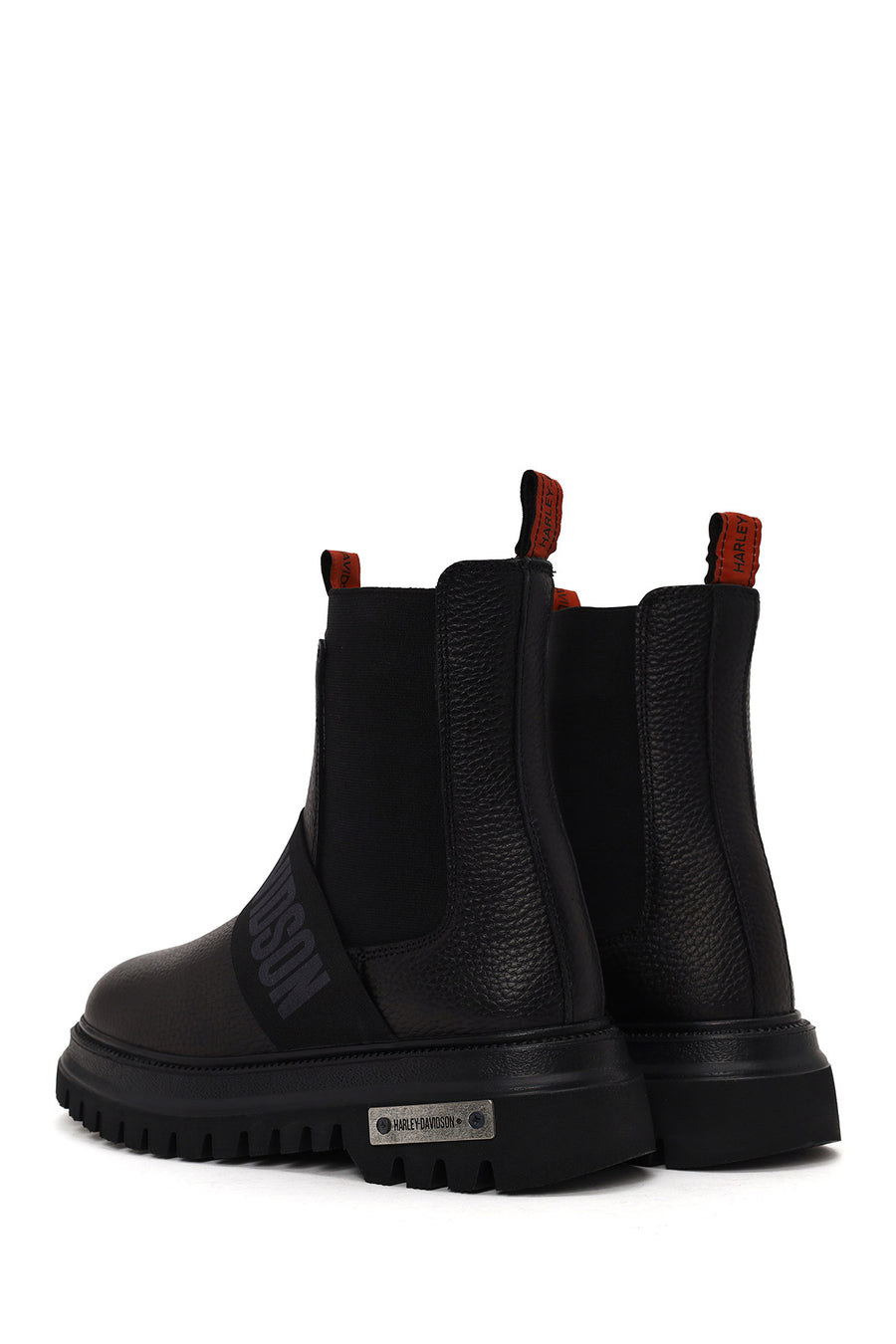 Harley Davidson Woman Gray Nefud Thick-Sole Leather Chelsea Boots