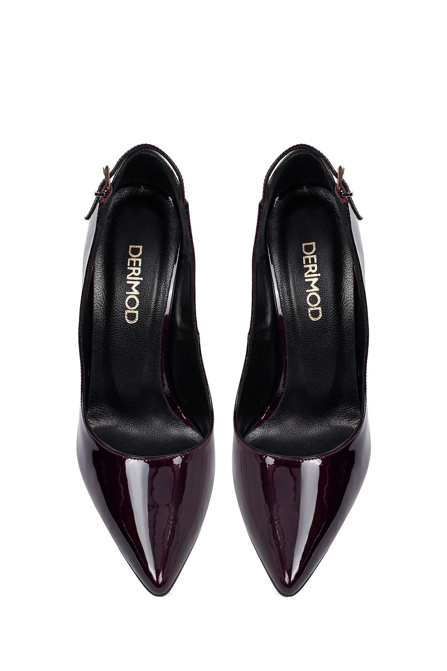 Kadın Bordo İnce Topuklu Rugan Deri Stiletto