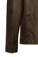 Explorer Male Green Suede Leather Jacket | Derimod
