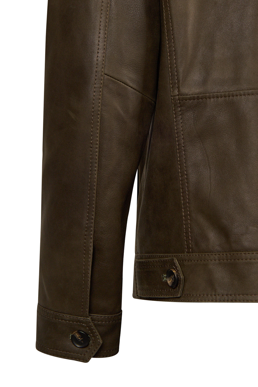Explorer Male Green Suede Leather Jacket