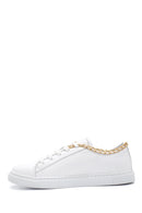Women's Leather Chain Sneaker | Derimod