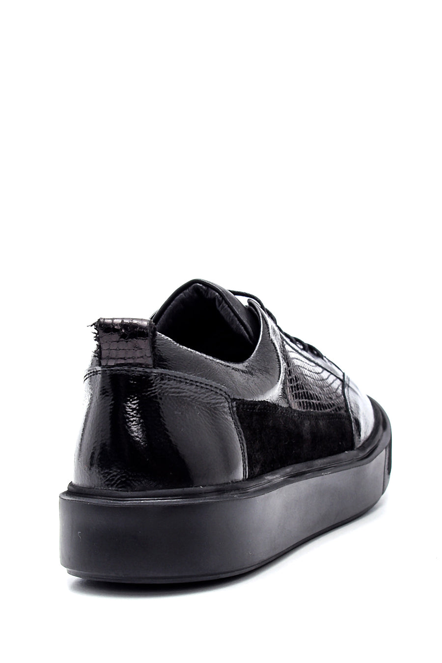 Women's Leather Snake Pattern Sneaker