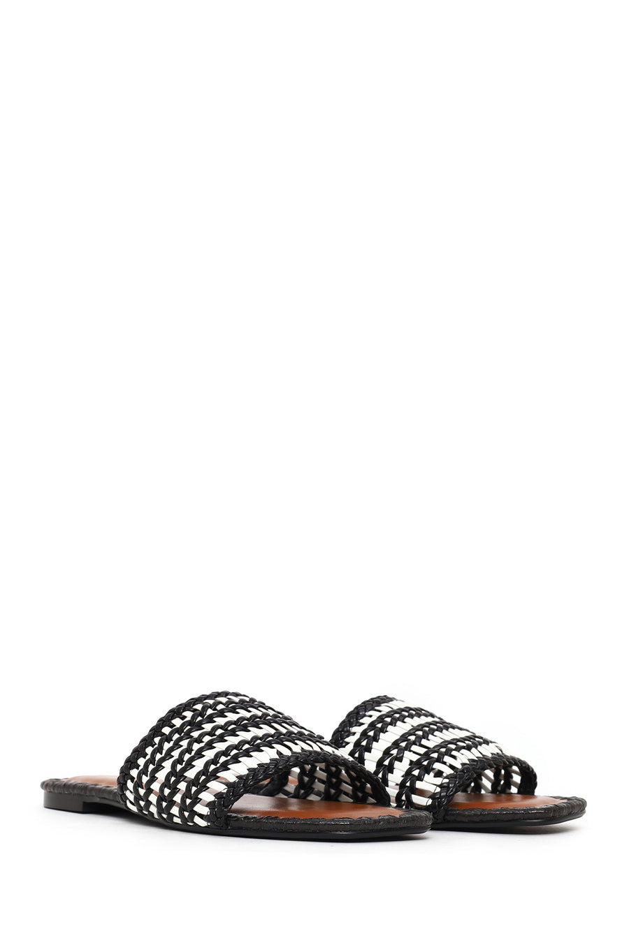 Woman Black Braided Slipper
