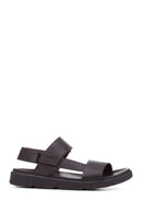 Geox Men's Brown Xand 2s Leather Sandals | Derimod