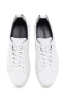 Men's White Lace-Up Leather Sneaker | Derimod