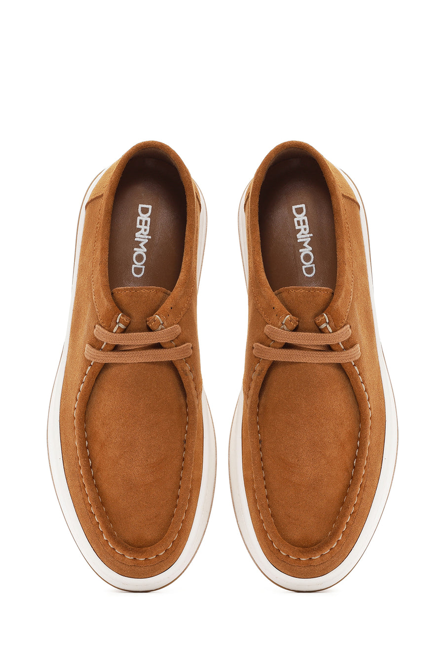 Men's Mustard Lace-Up Suede Leather Casual Shoes