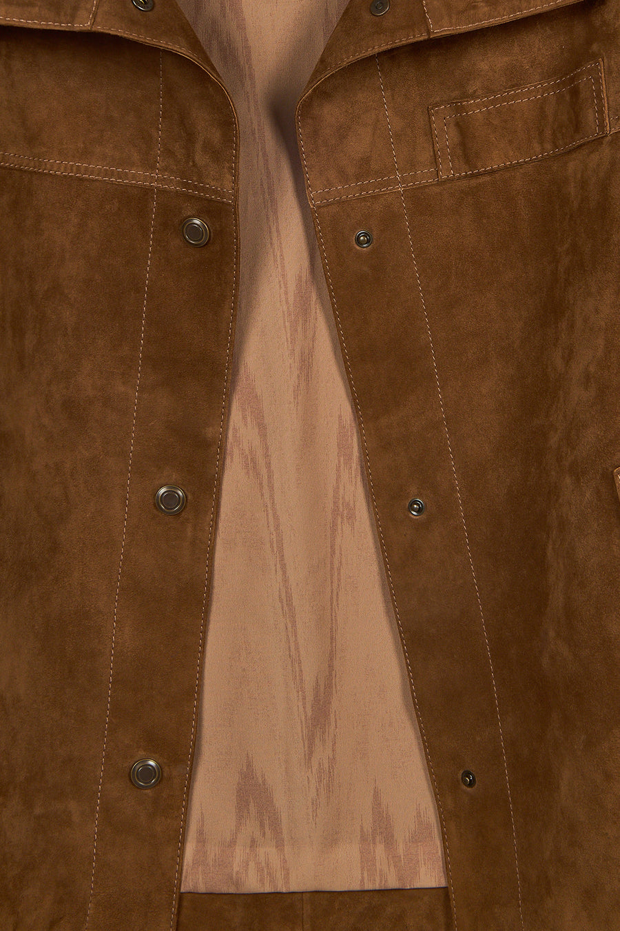 Valencia Woman Camel A-Form Suede Jacket