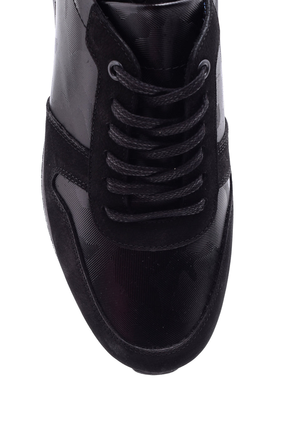 Erkek Süet Detaylı Deri Sneaker