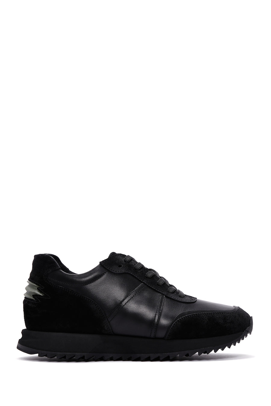 Men's Black Leather Suede Detailed Sneaker 23WFD624418 | Derimod