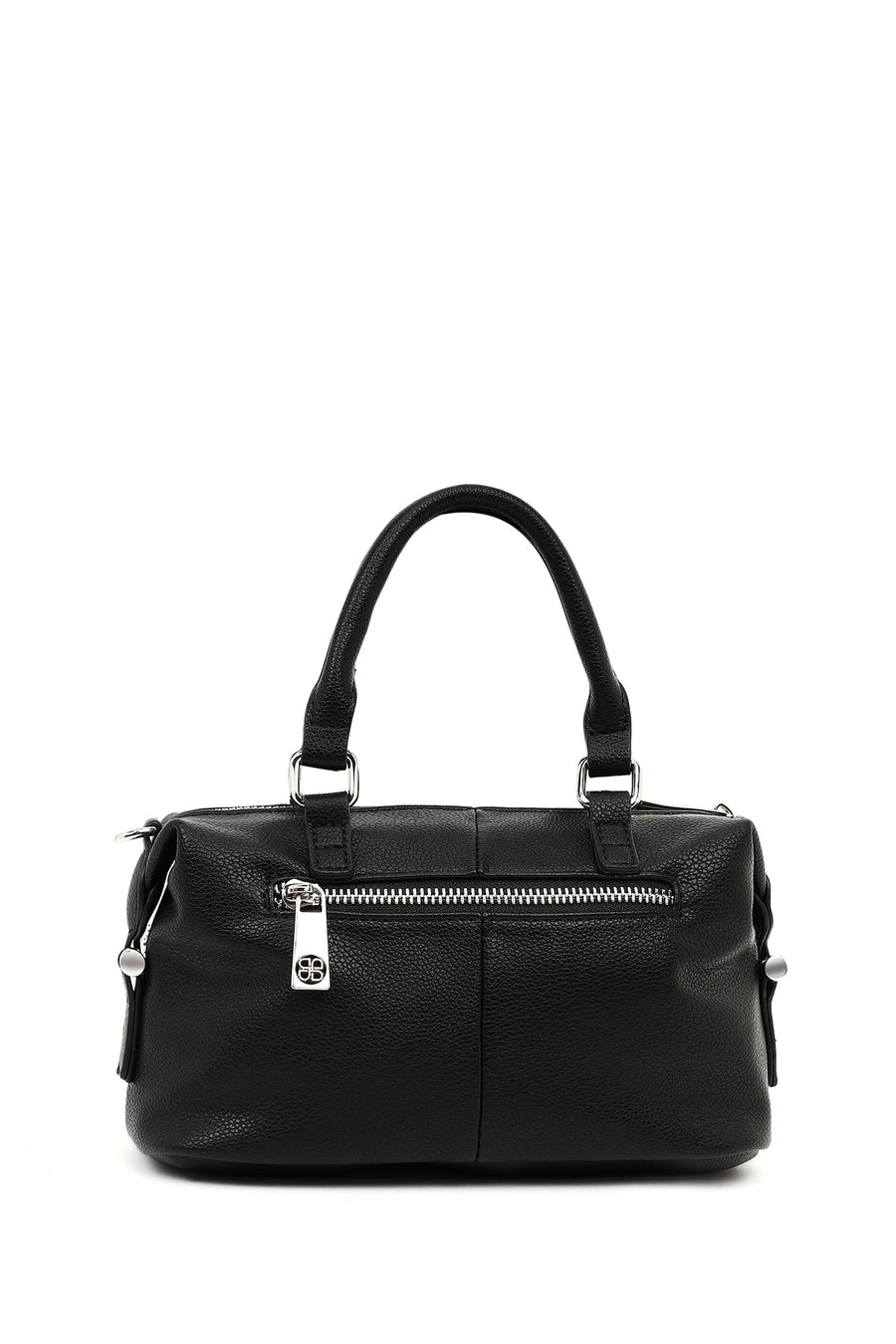 Women's Black Long Strap Charm Mini Shoulder Bag
