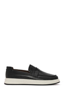 Erkek Siyah Deri Casual Loafer | Derimod
