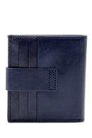 Men's Navy Blue Leather Wallet | Derimod