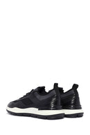 Men's Black Lace-Up Leather Casual Sneaker | Derimod