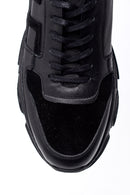 Men's Suede Detailed Leather Sneaker | Derimod