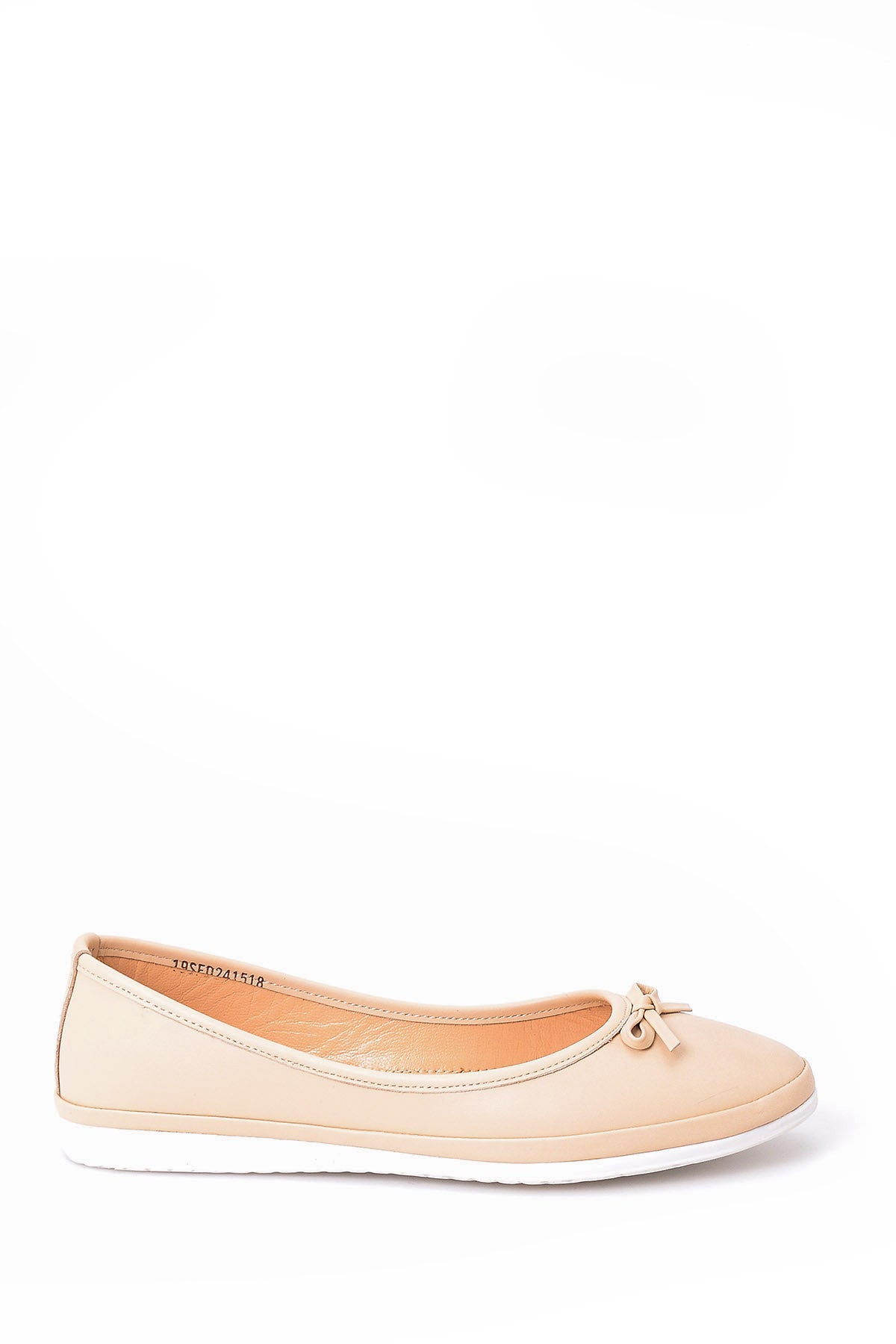 Women's Bow Leather Ballerinas 19SFD241518 | Derimod