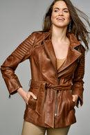 Sylvia Women's Leather Jacket | Derimod
