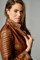 Sylvia Women's Leather Jacket | Derimod