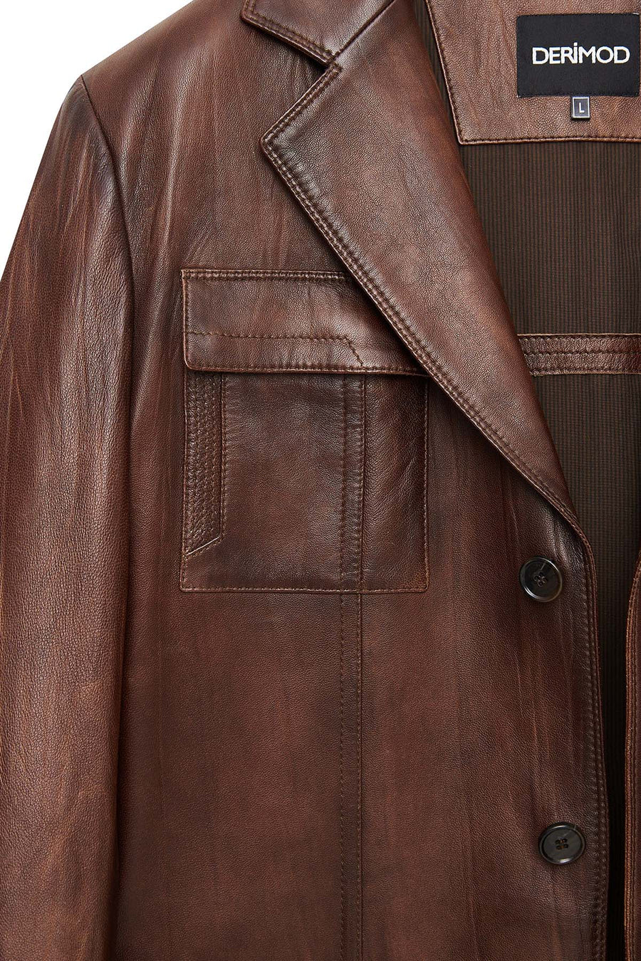 Kevin Men's Camel Blazer Leather Jacket