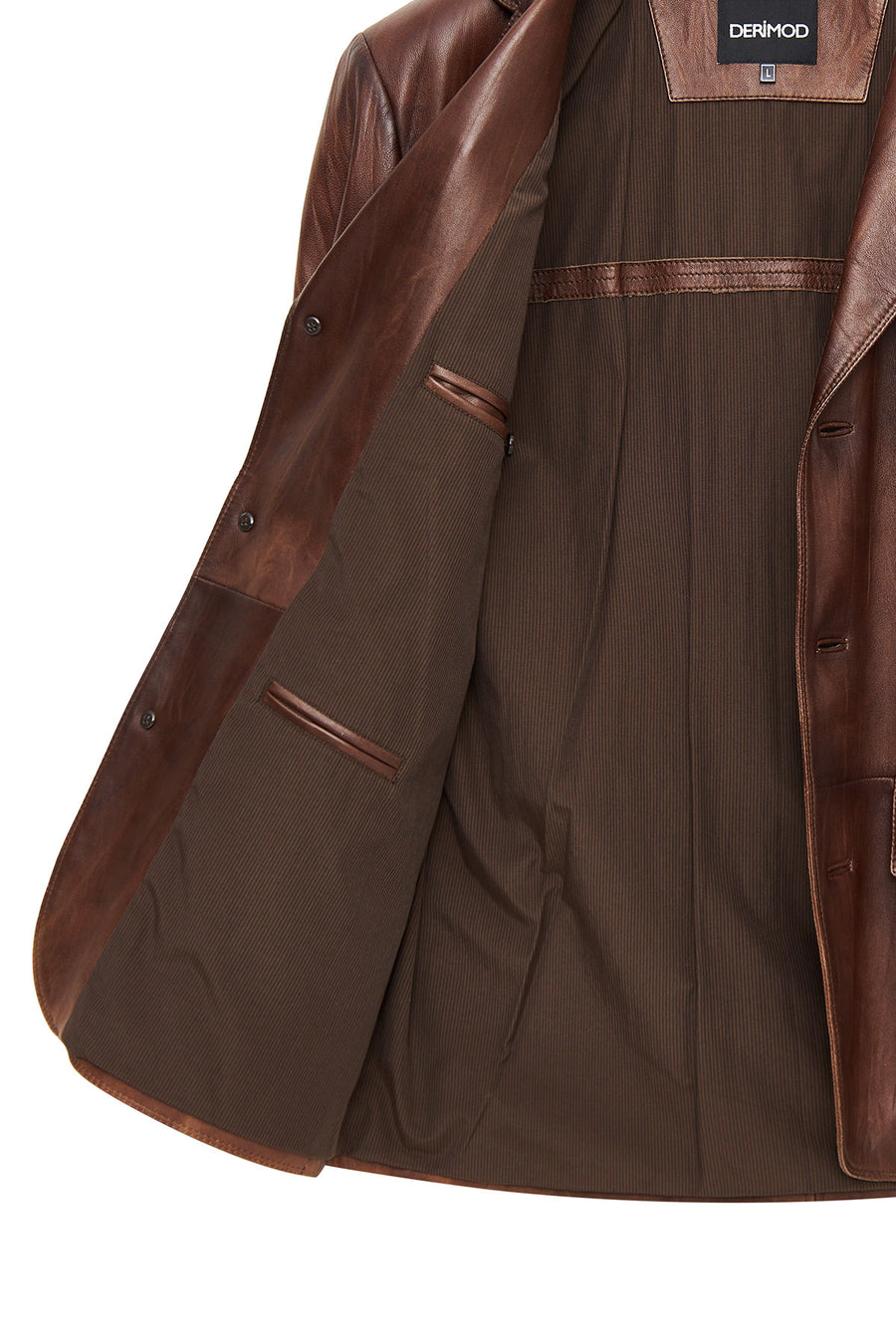 Kevin Men's Camel Blazer Leather Jacket
