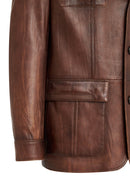Kevin Erkek Camel Blazer Deri Ceket | Derimod