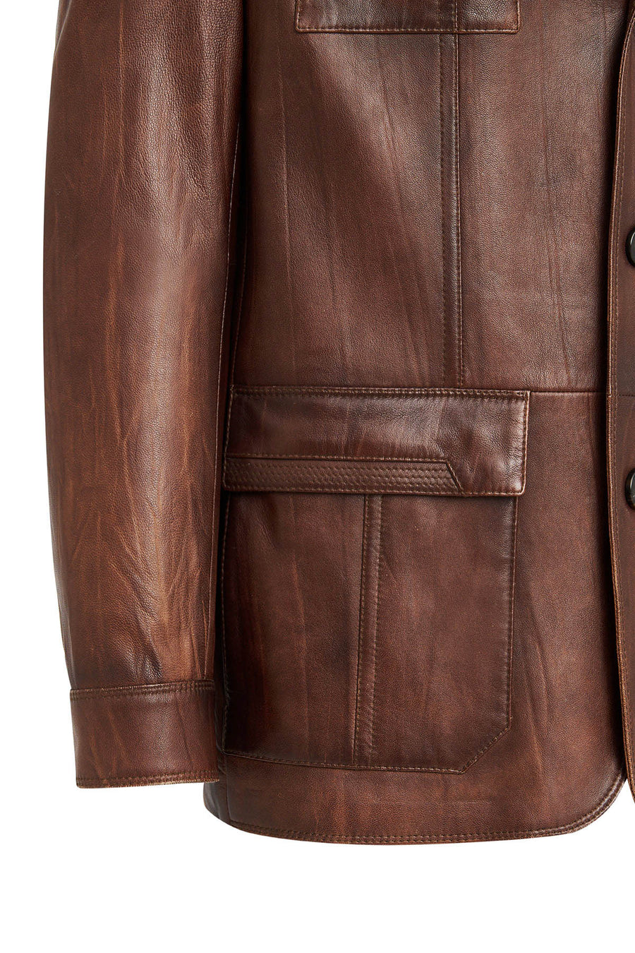 Kevin Men's Camel Blazer Leather Jacket